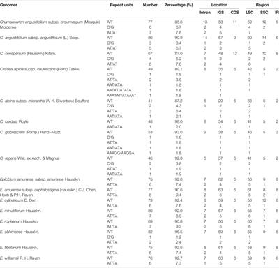 Comparative Analysis of Complete Chloroplast Genomes of 13 Species in Epilobium, Circaea, and Chamaenerion and Insights Into Phylogenetic Relationships of Onagraceae